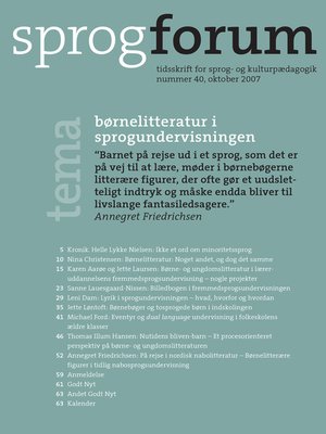 cover image of Bornelitteratur i sprogundervisningen